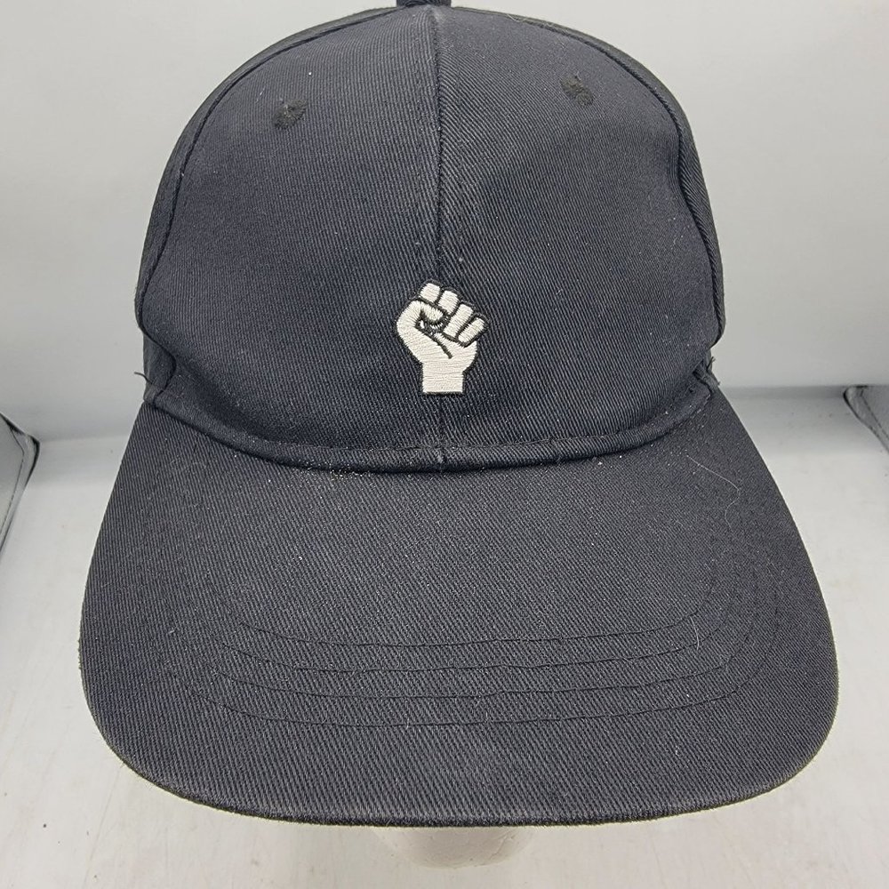 Marcus Adler Black Hat Cap Raising Fist Adjustable Casual Lightweight Outdoors